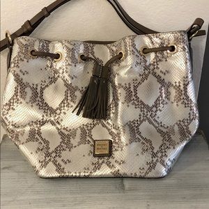 Metallic Snakeskin Dooney & Bourke Handbag
